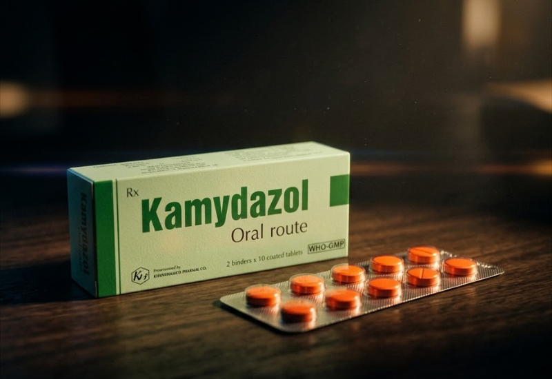 Viên uống trị nhiễm trùng răng miệng Kamydazol Khapharco (Hộp 2 vỉ x 10 viên nén)