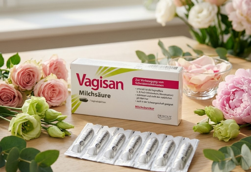 Viên đặt cân bằng pH và bảo vệ vùng kín Vagisan Milchsäure (Hộp 7 viên)
