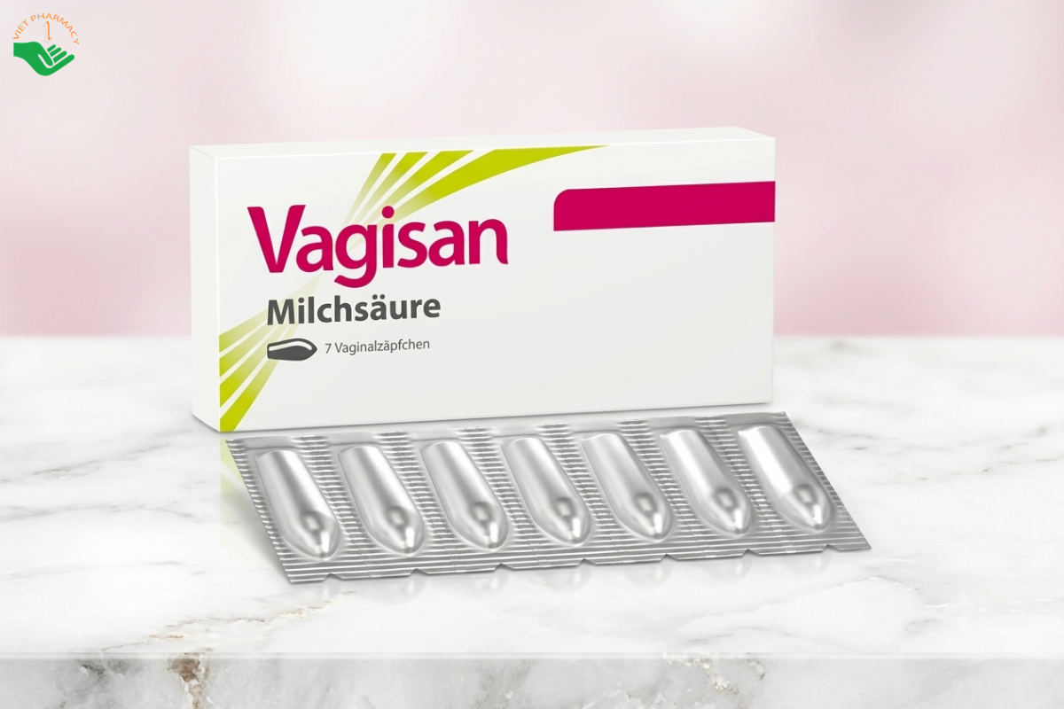 Viên đặt Vagisan Milchsaure hỗ trợ cân bằng pH và bảo vệ vùng kín