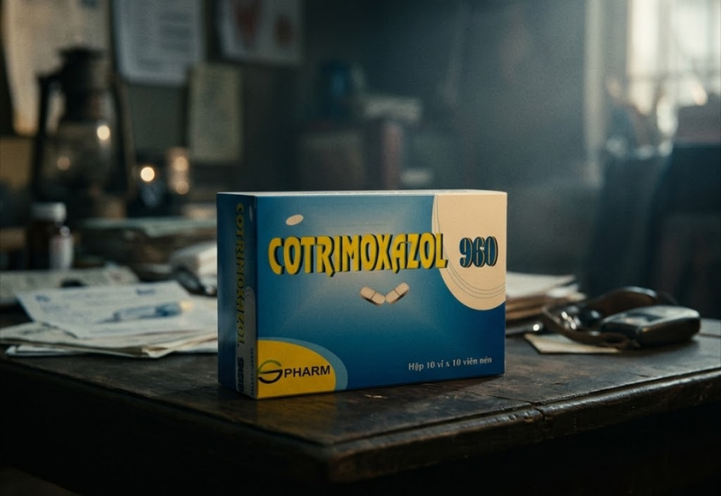 Viên uống kháng sinh Cotrimoxazol 960mg S.Pharm (100 viên)