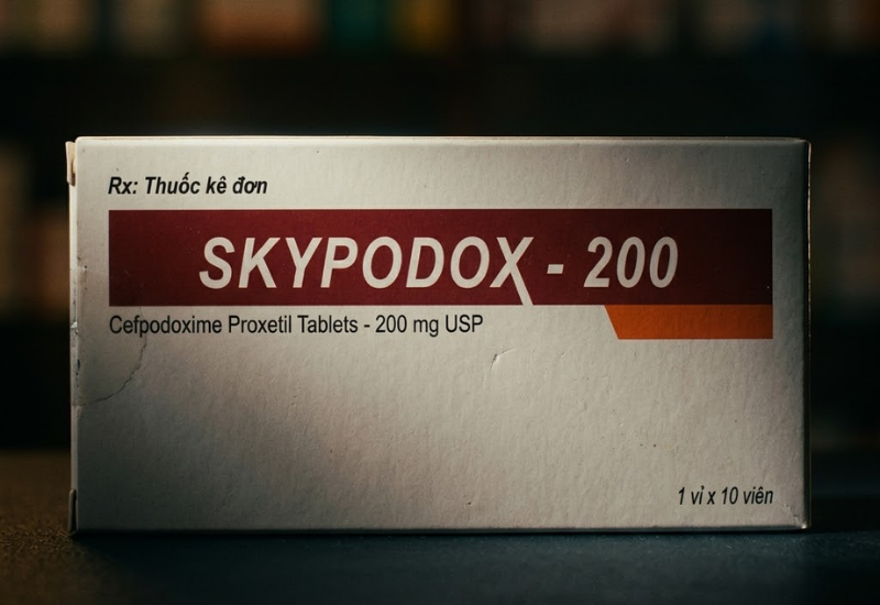 Viên uống kháng sinh Skypodox 200 (Hộp 100 viên)