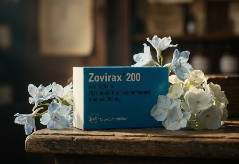 Viên uống kháng virus Zovirax 200mg GSK (Hộp 25 viên nén)
