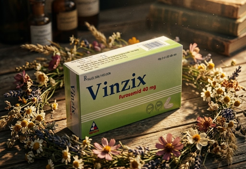 Viên uống lợi tiểu Vinzix 40mg VINPHACO (Hộp 250 viên)