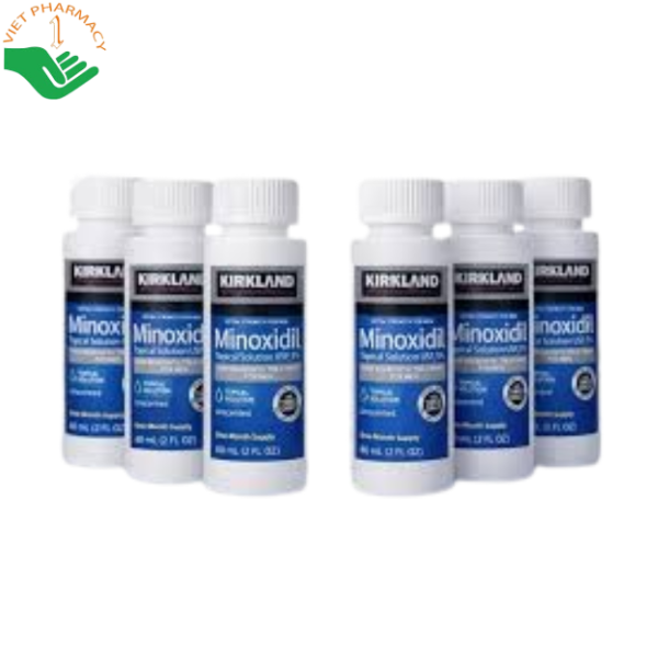 Dung dịch mọc tóc Minoxidil 5% Hair Regrowth Treatment Kirkland hỗ trợ kích thích mọc tóc, giảm rụng tóc (Hộp 6 ống x 60ml)