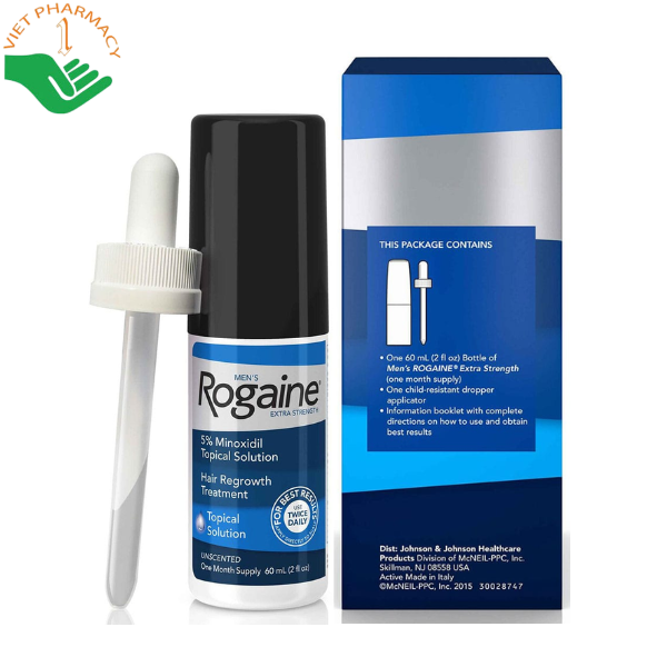 Gel mọc tóc dành cho nam Minoxidil 5% Rogaine giảm rụng tóc, kích thích mọc tóc (Chai 60ml)