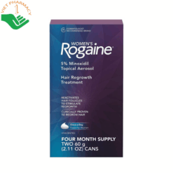 Thuốc mọc tóc dành cho nữ Minoxidil 5% Rogaine Foam giúp kích thích mọc tóc, hỗ trợ giảm rụng tóc (Hộp 2 chai x 60ml)