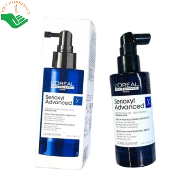 Tinh chất mọc tóc Serioxyl Advanced L'Oréal Professionnel hỗ trợ kích thích mọc tóc, tăng mật độ tóc và giảm tóc thưa mỏng (Chai 90ml)