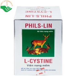 Viên nang mềm L-Cystine 500mg Phils Lin hỗ trợ điều trị viêm da, giảm rụng tóc và giúp móng tóc chắc khỏe (Hộp 12 vỉ x 5 viên)