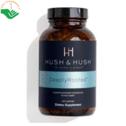 Viên uống Deeply Rooted Hush & Hush hỗ trợ giảm rụng tóc, kích thích mọc tóc và giúp tóc chắc khỏe (Hộp 120 viên)