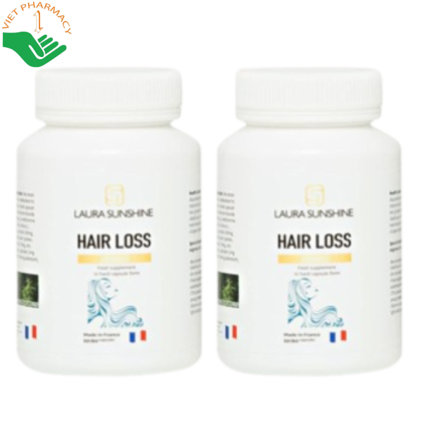 Viên uống Hair Loss Laura Sunshine hỗ trợ giảm rụng tóc, kích thích mọc tóc và giúp tóc dày, chắc khỏe từ thành phần tự nhiên (Hộp 60 viên)