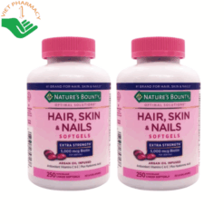 Viên uống Hair, Skin & Nails Nature's Bounty hỗ trợ nuôi dưỡng da sáng khỏe, tóc chắc khoẻ, móng cứng cáp và bổ sung vitamin, khoáng chất cho cơ thể (Hộp 250 viên)