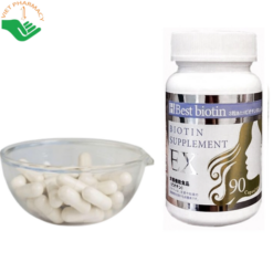 Viên uống Supplement EX Best Biotin hỗ trợ giảm rụng tóc, kích thích mọc tóc (Hộp 90 viên)