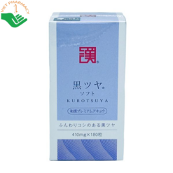 Viên uống đen tóc & mọc tóc Kurotsuya Wakan Sinca giúp giảm bạc tóc sớm, giảm rụng tóc và nuôi dưỡng tóc đen khỏe (Hộp 180 viên)