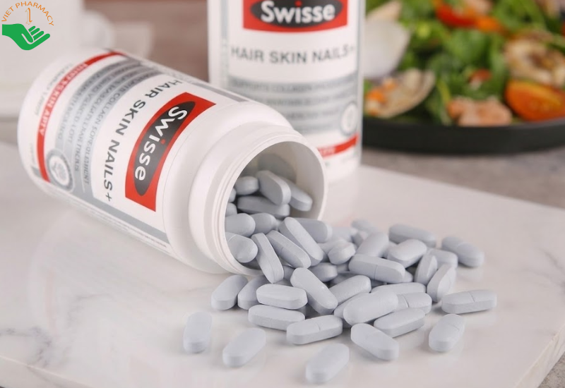 Viên uống Hair Skin Nails Swisse hỗ trợ đẹp da, chắc khỏe tóc và móng (Hộp 60 viên)