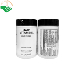 Viên uống mọc tóc Codeage TPBVSK Hair giúp kích thích mọc tóc, giảm rụng tóc và tóc dày mượt tự nhiên (Hộp 120 viên)