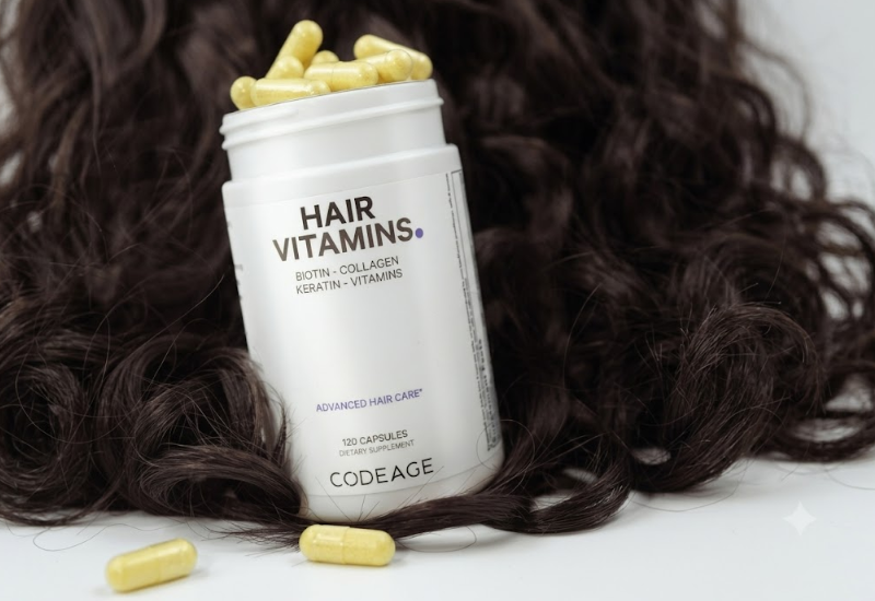 Viên uống mọc tóc Codeage TPBVSK Hair giúp kích thích mọc tóc, giảm rụng tóc và tóc dày mượt tự nhiên (Hộp 120 viên)