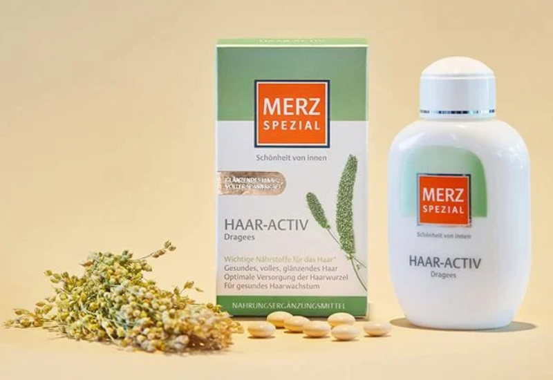 Viên uống mọc tóc Haar-Activ Dragees Merz Spezial hỗ trợ giảm rụng tóc, kích thích mọc tóc, giúp tóc chắc khỏe và bóng mượt (Hộp 120 viên)