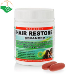 Viên uống mọc tóc Hair Restore Advanced Mariedent hỗ trợ giảm rụng tóc, kích thích mọc tóc và giúp tóc dày, chắc khỏe (Hộp 60 viên)