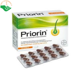 Viên uống mọc tóc Priorin Bayer hỗ trợ giảm rụng tóc, kích thích mọc tóc và giúp tóc dày khỏe hơn (Hộp 120 viên)