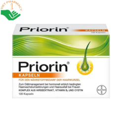 Viên uống mọc tóc Priorin Bayer hỗ trợ giảm rụng tóc, kích thích mọc tóc và giúp tóc dày khỏe hơn (Hộp 120 viên)