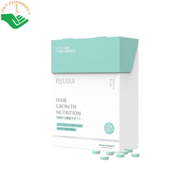 Viên uống mọc tóc Ryusui Hair Growth Nutrition API Pharma hỗ trợ giảm gãy rụng, nuôi dưỡng tóc (Hộp 2 vỉ x 10 viên)