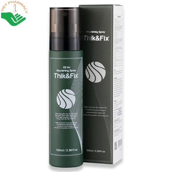 Xịt mọc tóc Thik&Fix hỗ trợ kích thích mọc tóc, giảm gãy rụng và giúp tóc dày chắc khỏe (Chai 100ml)