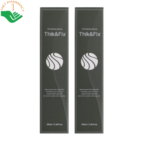 Xịt mọc tóc Thik&Fix hỗ trợ kích thích mọc tóc, giảm gãy rụng và giúp tóc dày chắc khỏe (Chai 100ml)