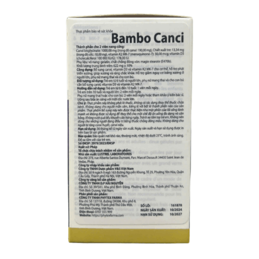 Viên uống bổ sung canxi Bambo Canci Lustrel Laboratoires (Hộp 60 viên)