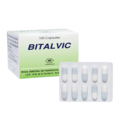 Thuốc giảm đau hạ sốt Bitalvic Mebiphar (Hộp 10 vỉ x 10 viên)