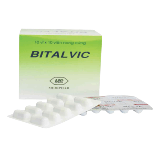 Thuốc giảm đau hạ sốt Bitalvic Mebiphar (Hộp 10 vỉ x 10 viên)