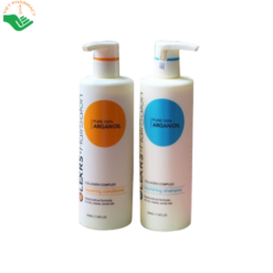 Bộ gội và xả Hair Salon Argan Oil Collagen Complex Olexrs giúp mọc tóc và chống khô xơ, dưỡng tóc bóng mượt hơn (Dầu gội 500ml + Dầu xả 500ml)