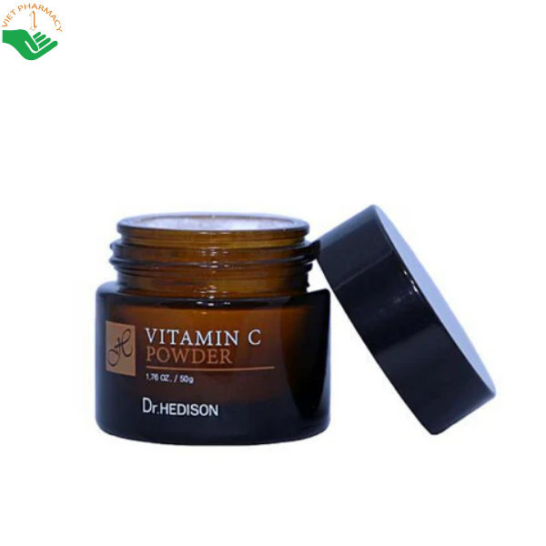 Bột vitamin C tinh khiết 100% Vitamin C Powder Dr.Hedison hỗ trợ làm sáng da và chống oxy hóa (Hũ 50ml)