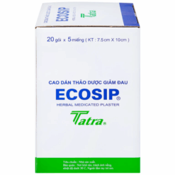 Cao dán thảo dược Ecosip Tatra Sheng Chun Tang Pharm (Hộp 20 gói x 5 miếng)