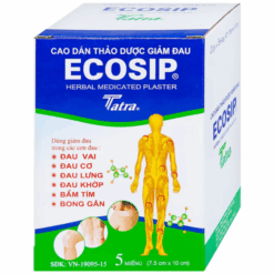 Cao dán thảo dược Ecosip Tatra Sheng Chun Tang Pharm (Hộp 20 gói x 5 miếng)