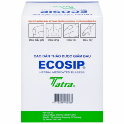 Cao dán thảo dược Ecosip Tatra Sheng Chun Tang Pharm (Hộp 20 gói x 5 miếng)