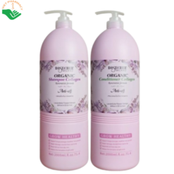 Combo dầu gội và dầu xả Collagen Absolute Hair Appeal Plus Vinge kích thích mọc tóc, khắc phục tình trạng gãy ngọn, xơ yếu (Dầu gội 500ml + Dầu xả 500ml)