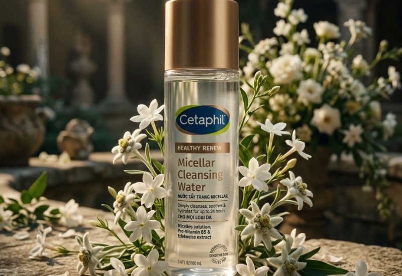 Nước tẩy trang Cetaphil Healthy Renew Micellar Cleanser Water chống lão hóa chuyên sâu (Chai 160ml)
