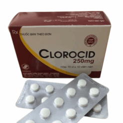 Thuốc kháng sinh điều trị nhiễm khuẩn Clorocid 250mg Pharbaco (Hộp 10 vỉ, mỗi vỉ 10 viên)