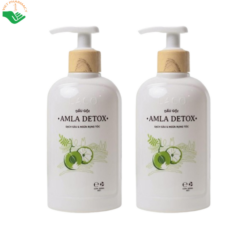 Dầu gội đầu Amla Detox Laco giảm rụng tóc, phục hồi tóc hư tổn và kích thích mọc tóc (Chai 300ml)