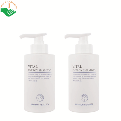 Dầu gội đầu tăng sức sống cho tóc Vital Energy Shampoo Dr.Hedison làm sạch da đầu và kiểm soát dầu nhờn (Chai 280ml)