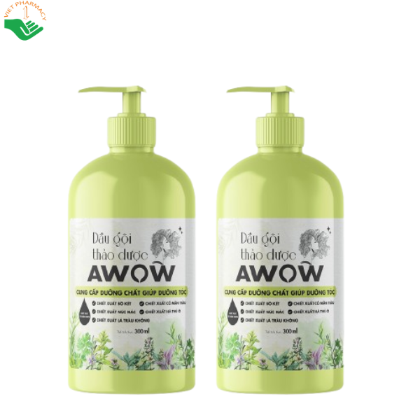 Dầu gội thảo dược Awow giúp chăm sóc da đầu, kích thích mọc tóc (Chai 300ml)