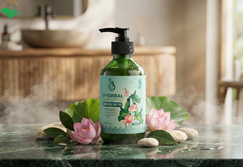 Dầu gội thảo dược phục hồi Dherbal giúp tóc dày, bóng mượt (Chai 300ml)