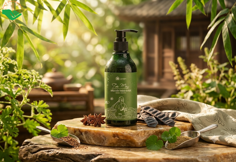 Dầu gội thảo dược Tóc Mây Cỏ Mềm ngăn ngừa tình trạng gàu, gãy rụng, giúp cho tóc mềm mượt, chắc khoẻ (Chai 300g)