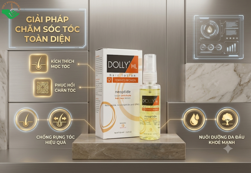 Dung dịch xịt Hair Lotion Dolly HL kích thích mọc tóc và ngăn rụng tóc (Chai 60ml)