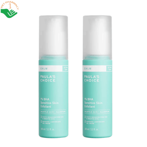 Gel làm sạch tế bào chết dịu nhẹ cho da nhạy cảm 1% BHA Sensitive Skin Exfoliant Paula's Choice làm sạch lỗ chân lông và giảm mẩn đỏ (Chai 100ml)