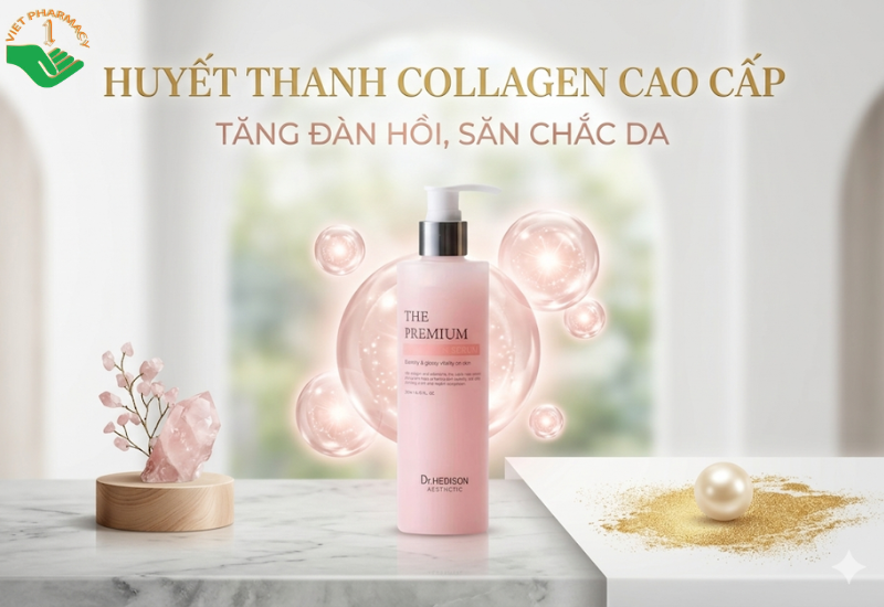 Huyết thanh Collagen cao cấp The Premium Collagen Serum Dr.Hedison tăng đàn hồi và săn chắc da (Chai 250ml)