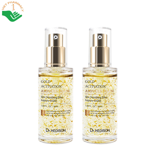 Huyết thanh Gold Activation Ampoule Serum Dr.Hedison dưỡng sáng da và tăng độ đàn hồi (Chai 50ml)