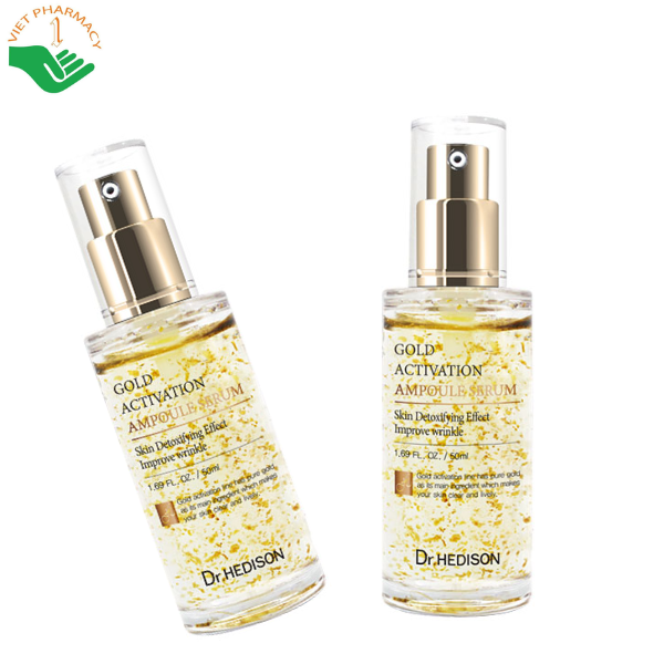 Huyết thanh Gold Activation Ampoule Serum Dr.Hedison dưỡng sáng da và tăng độ đàn hồi (Chai 50ml)