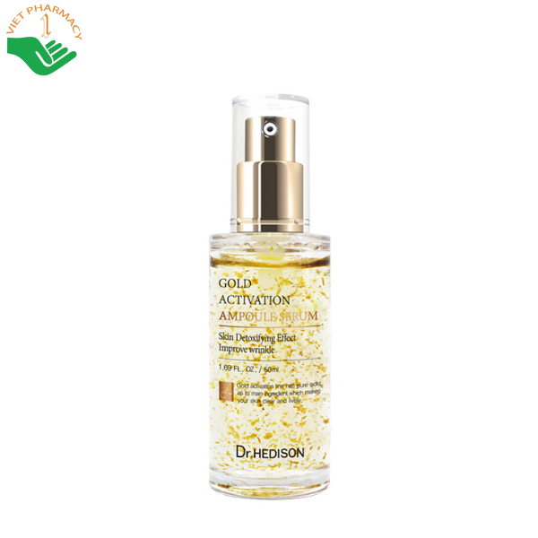 Huyết thanh Gold Activation Ampoule Serum Dr.Hedison dưỡng sáng da và tăng độ đàn hồi (Chai 50ml)