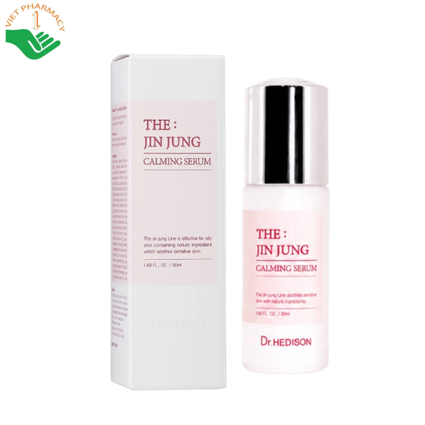 Huyết thanh The: Jin Jung Calming Serum Dr.Hedison cấp nước chuyên sâu và giảm kích ứng (Chai 50ml)